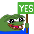Pepe yes Sign